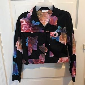 Calvin Klein Floral Cropped Jacket